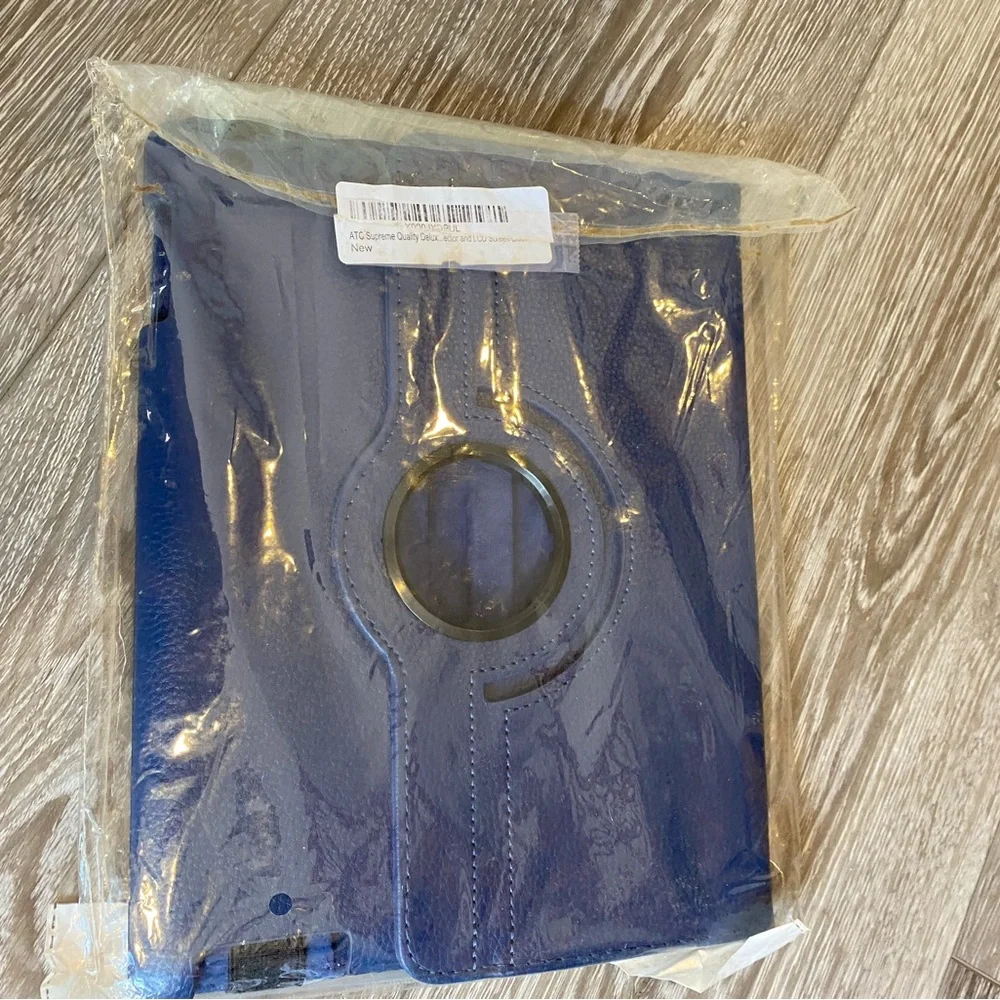 IPAD cover in blue leather